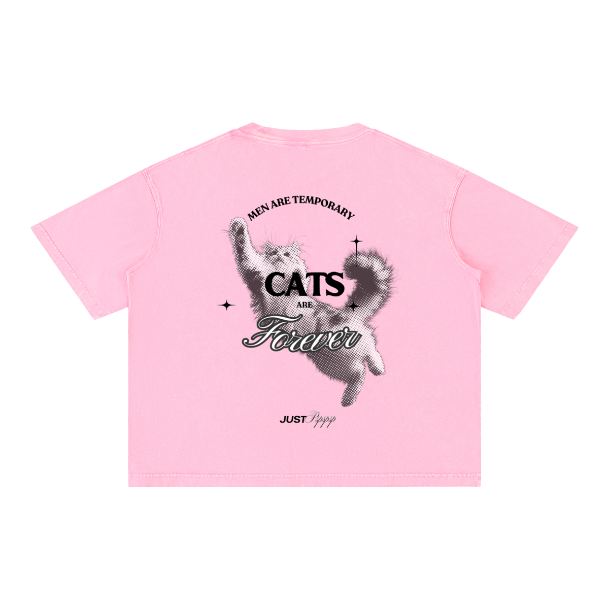 Cats are Forever Boxy Cotton T-Shirt