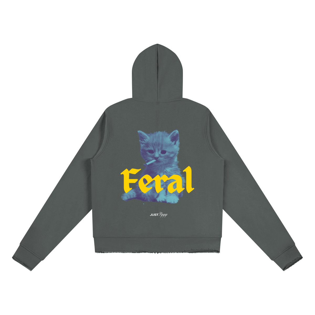 Feral Women’s Raw Edge Full Zip Hoodie